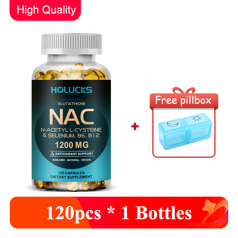 Nac N Acetyl Cysteine - Kapsul NAC 1200mg, Kesehatan Hati, Detoksifikasi,