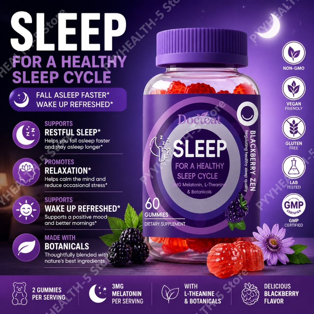 Melatonin Sleep Gummy - Docteat Sleep Gummies 3mg Melatonin dengan