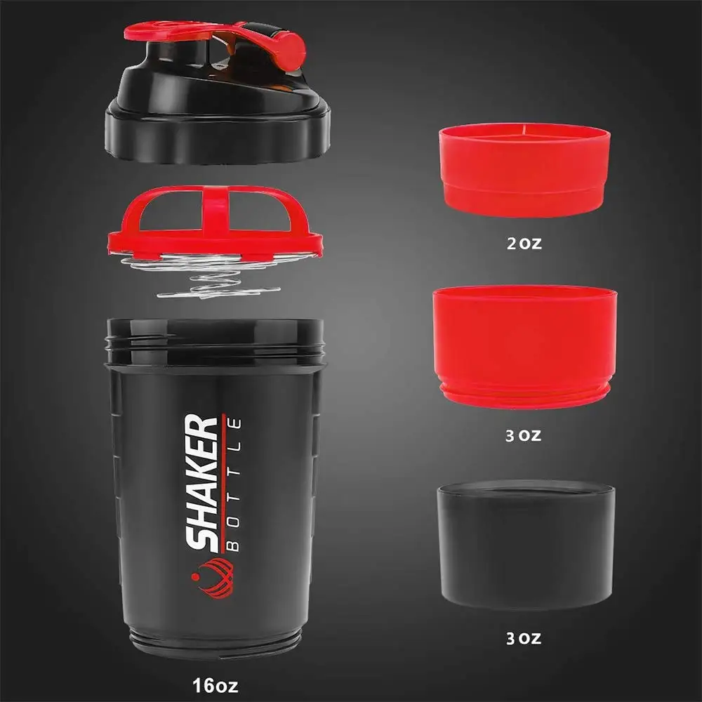 Whey Protein Isolate - Botol Protein berlapis 500ml, pengocok bubuk