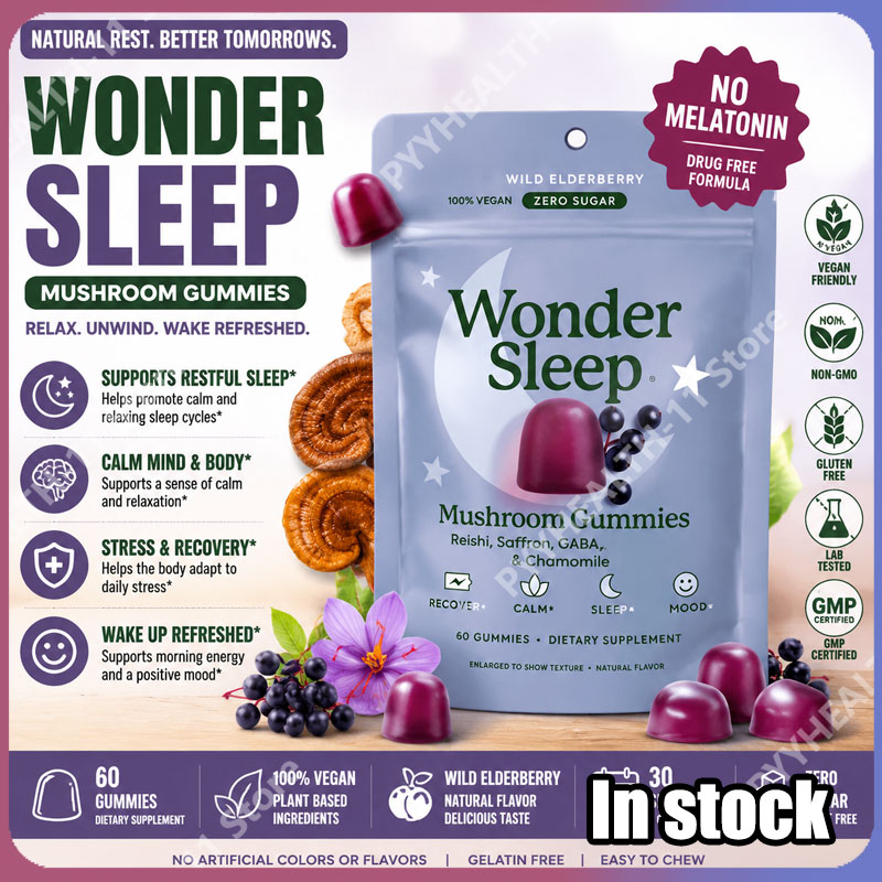 Melatonin Sleep Gummy - Suplemen Permen Jeli Jamur WonderSleep untuk