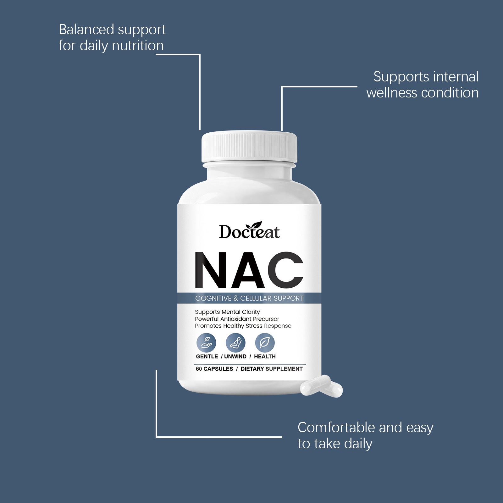Kapsul Suplemen NAC Antioksida - Nac N Acetyl Cysteine ulasan dan harga