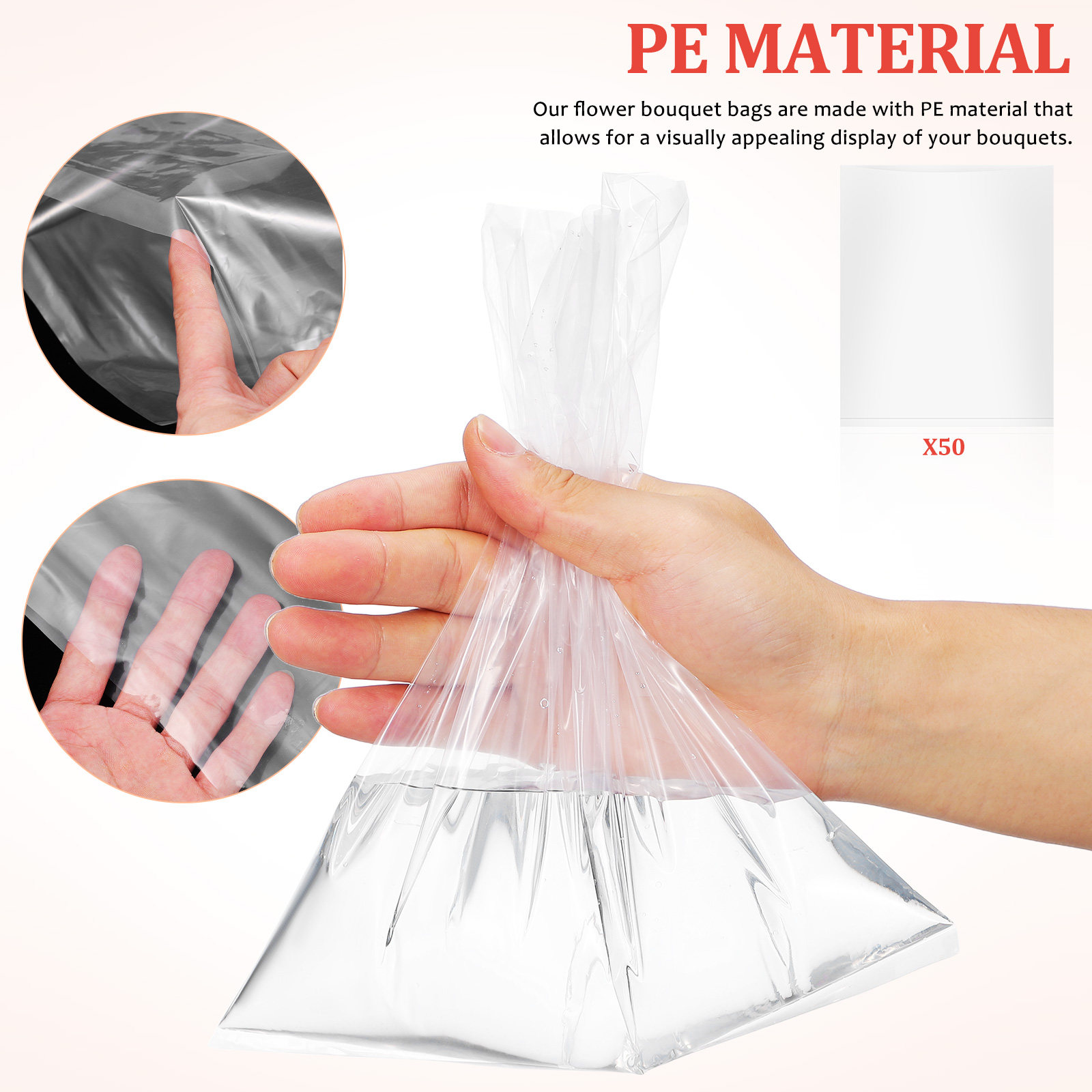 50 Buah Tas Bunga Plastik Tas  - Nutrition & Fitness Hub Photos ulasan dan harga