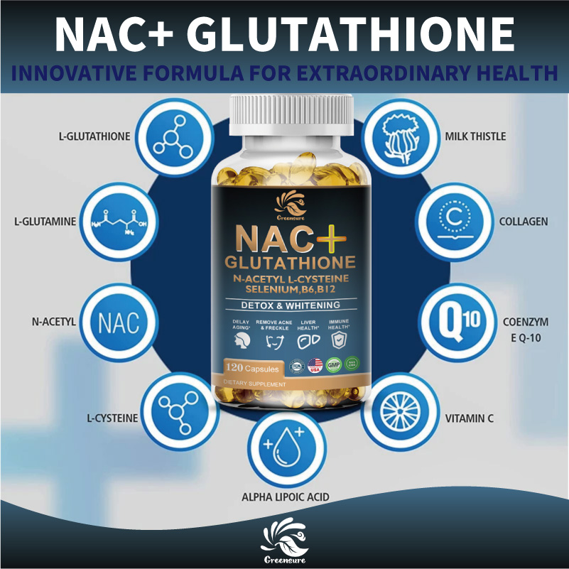 Gresure NAC Glutathione Capsul - Nac N Acetyl Cysteine ulasan dan harga