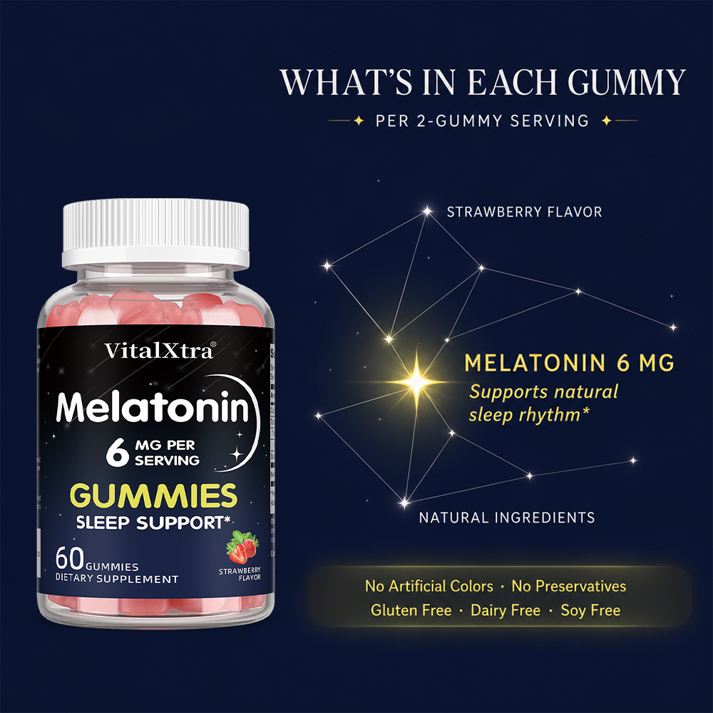 Permen Jeli Melatonin 6mg, Pen - Melatonin Sleep Gummy ulasan dan harga