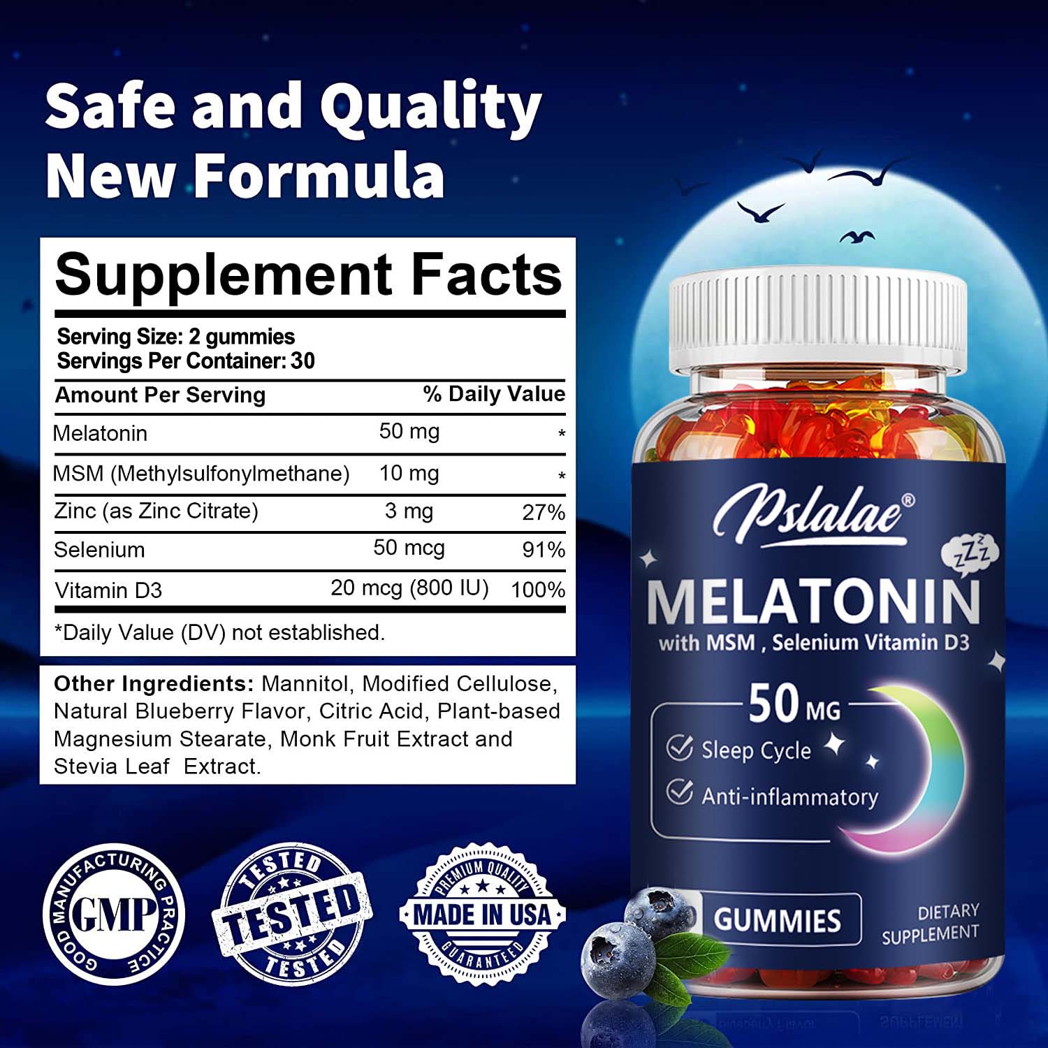 Melatonin Gummies 50mg - Pered - Melatonin Sleep Gummy ulasan dan harga
